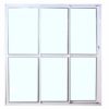 Porta Balcão 3 Folhas de Vidro Móveis Alumínio Branco Linha Design-882