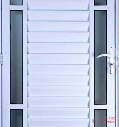 Porta Palheta Com Visor Duplo Alumínio Branco Linha Design-795