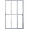 Porta Balcão 3 Folhas de Vidro Móveis Alumínio Branco Linha Design-0